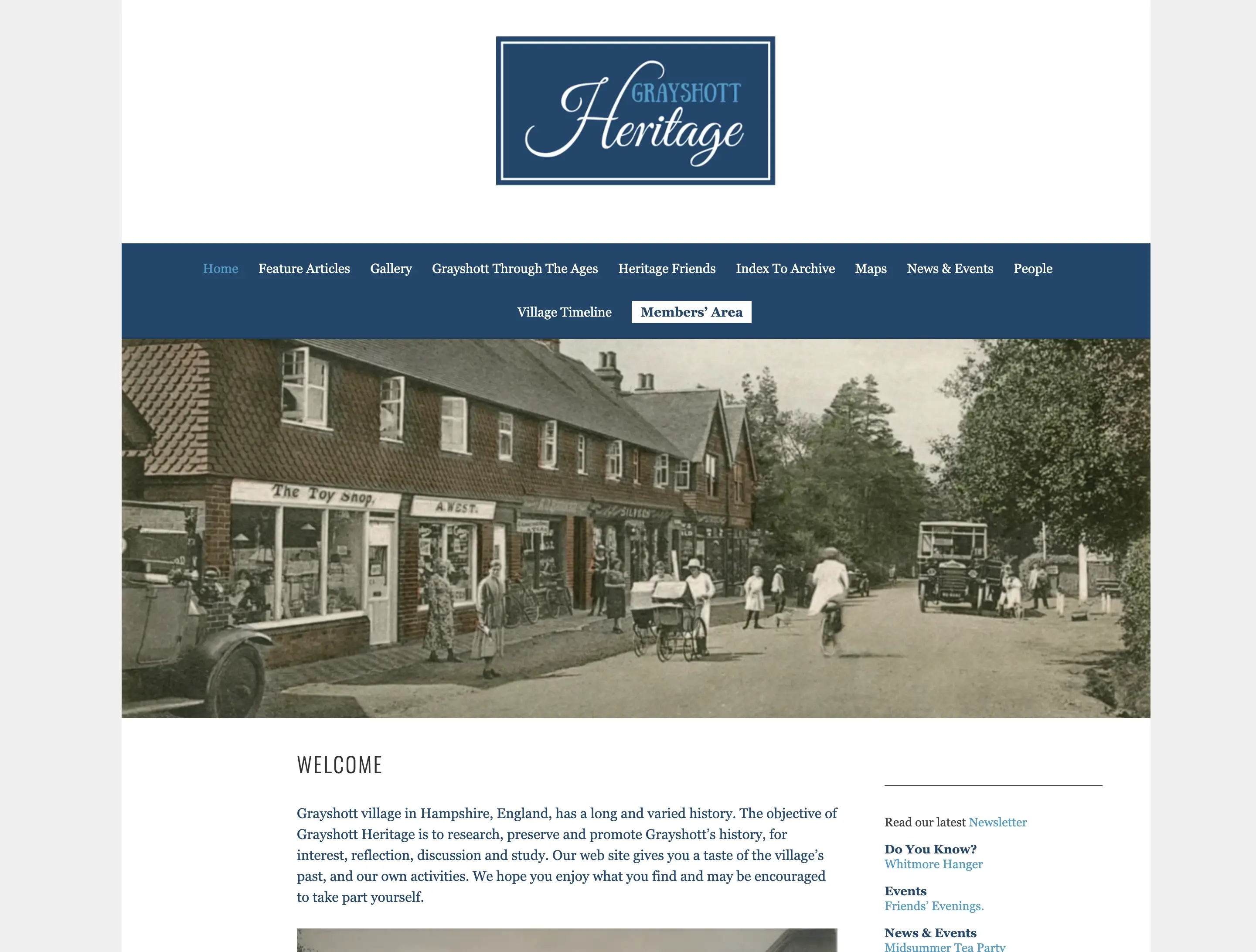 Grayshott Heritage homepage